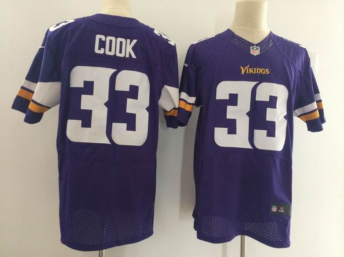 nike nfl Minnesota Vikings #33 COOK purple elite jersey