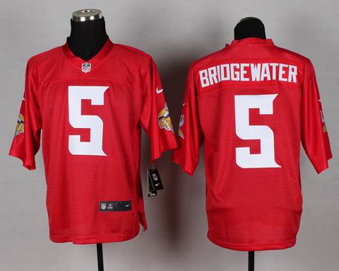 nike nfl Minnesota Vikings #5 Bridgewater red QB jersey