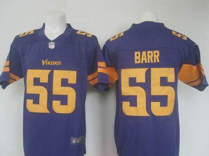 nike nfl Minnesota Vikings #55 BARR purple rush limited jersey