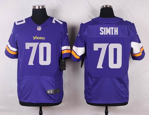 nike nfl Minnesota Vikings #70 Smith purple elite jersey
