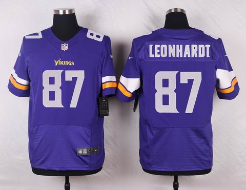 nike nfl Minnesota Vikings #87 Leonhardt purple elite jersey