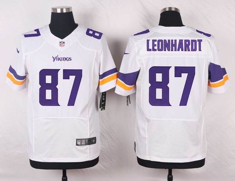 nike nfl Minnesota Vikings #87 Leonhardt white elite jersey