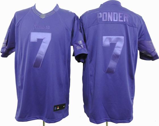 nike nfl Minnesota Vikings 7 Ponder purple drenched jersey