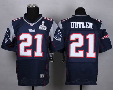 nike nfl New England Patriots 21# Butler blue elite jersey XLIX superbowl patch