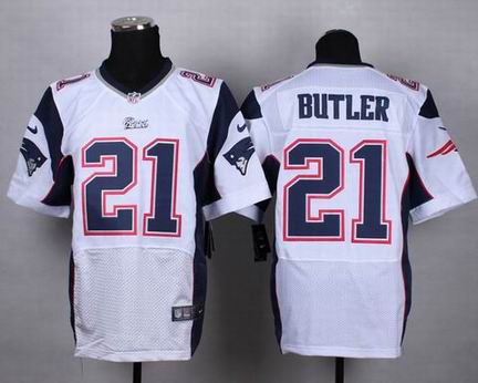 nike nfl New England Patriots 21# Butler white elite jersey