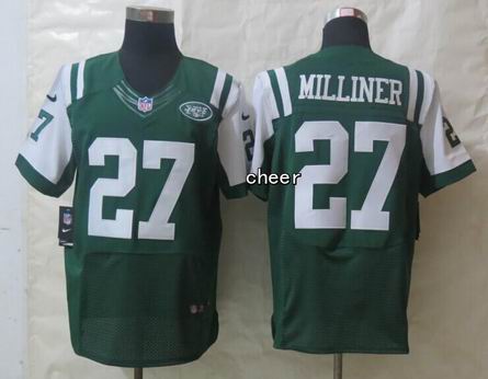 nike nfl New York Jets 27 Milliner Green Elite Jersey