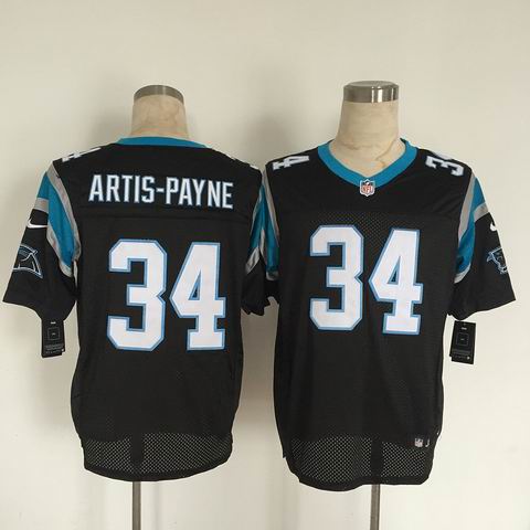 nike nfl Panthers 34 Artis-Payne black elite jersey