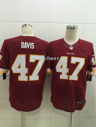 nike nfl Redskins #47 davis red Elite Jersey