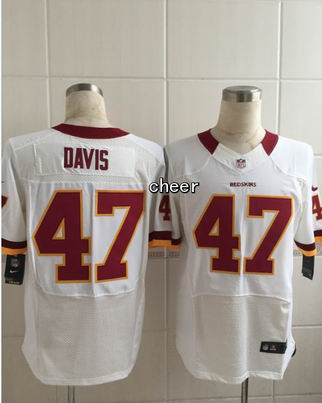 nike nfl Redskins #47 davis white Elite Jersey