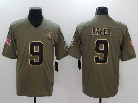 nike nfl Saints #9 BREES Olive Salute To Service Limited Jersey