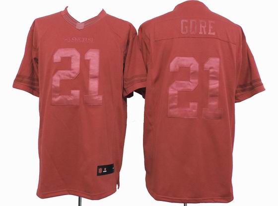 nike nfl San Francisco 49ers 21 Gore red drenched jersey