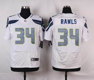 nike nfl Seattle Seahawks #34 Thomas Rawls white elite jersey