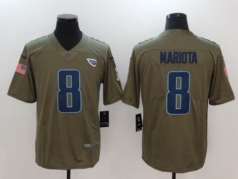 nike nfl Titans #8 MARIOTA Olive Salute To Service Limited Jersey