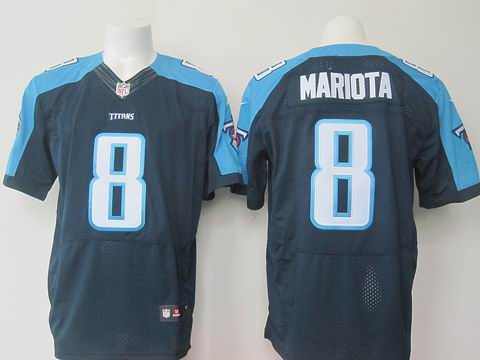 nike nfl Titans 8 Mariota navy blue elite jersey