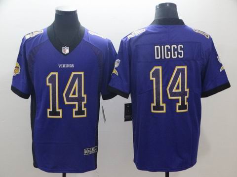 nike nfl Vikings #14 Diggs drift fashion rush jersey