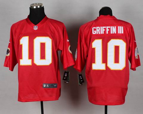 nike nfl Washington Red Skins 10 Griffin III red QB jersey