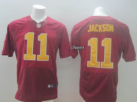 nike nfl Washington Redskins 11 Jackson Red golden number elite jersey