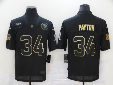 nike nfl bears #34 PAYTON black solute to service jersey