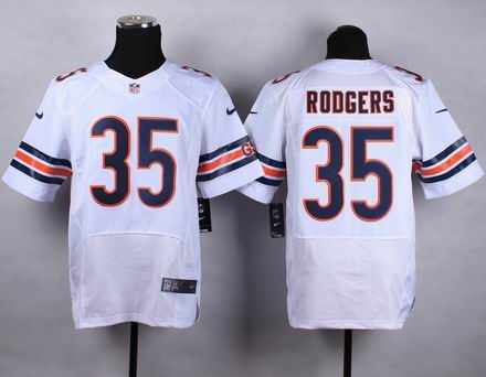 nike nfl bears 35# Rodgers white elite jersey