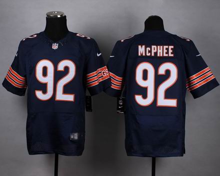 nike nfl bears 92# McPHEE blue elite jersey