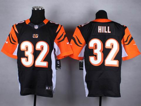 nike nfl bengals 32 Hill black elite jersey