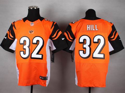 nike nfl bengals 32 Hill orange elite jersey