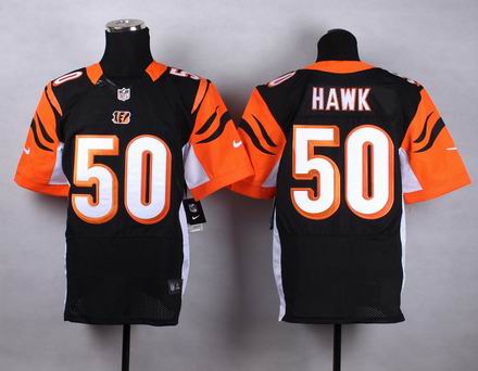 nike nfl bengals 50 Hawk black elite jersey
