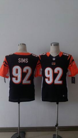 nike nfl bengals 92 Sims black elite jersey