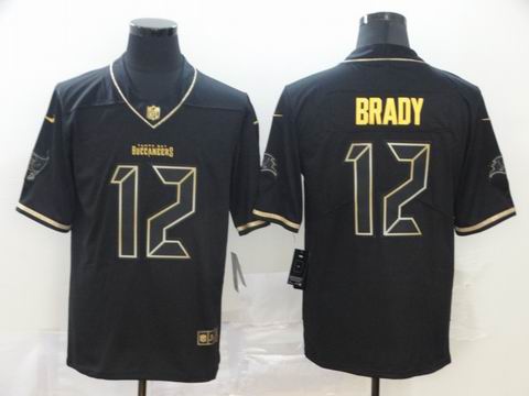 nike nfl buccaneers #12 Brady black golden jersey