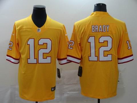 nike nfl buccaneers #12 brady yellow vapor limited jersey