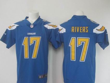 nike nfl chargers #17 RIVERS blue rush limtied jersey
