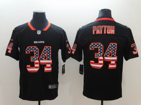 nike nfl chicago bears #34 Payton black flag rush jersey