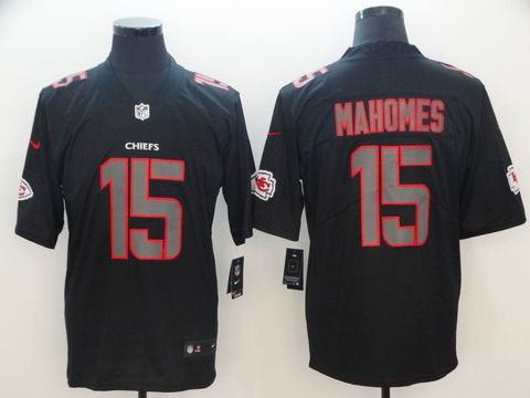nike nfl chiefs #15 MAHOMES impact black rush limited jersey