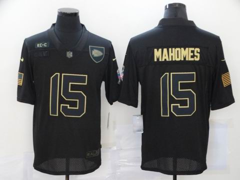 nike nfl chiefs #15 mahomes black solute to service jersey
