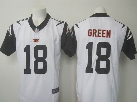 nike nfl cincinnati bengals #18 Green white rush limited jersey