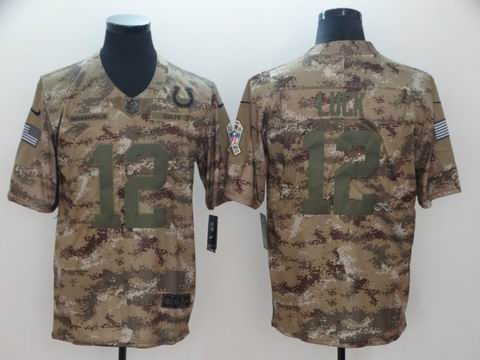 nike nfl colts #12 LUCK Camo Salute To Service limited jersey