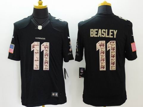 nike nfl cowboys #11 Beasley Black Salute TO Service Jersey
