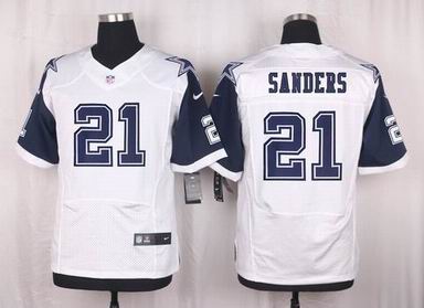 nike nfl cowboys #21 Deion Sanders thanksgiving white elite jersey