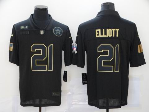 nike nfl cowboys #21 ELLIOTT black solute to service jersey