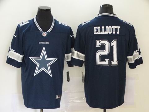 nike nfl cowboys #21 Elliott blue big logo fashion jersey