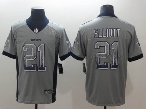 nike nfl cowboys #21 Elliott grey drift fashion rush jersey