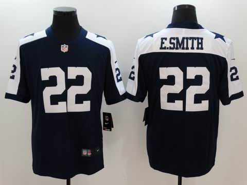 nike nfl cowboys #22 E.SMITH rush II thanksgiving blue jersey