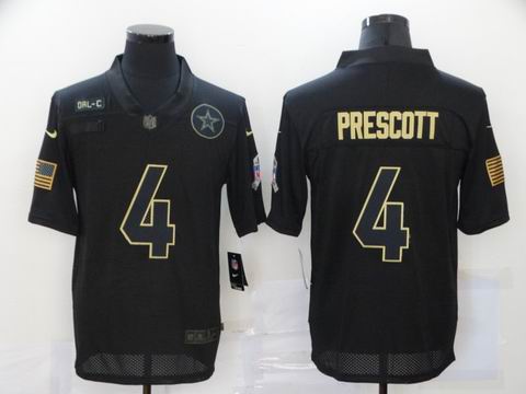 nike nfl cowboys #4 PRESCOTT black solute to service jersey