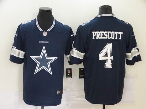 nike nfl cowboys #4 PRESCOTT blue big logo fashion jersey