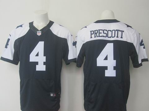 nike nfl cowboys #4 Prescott thanksgiving blue elite jersey