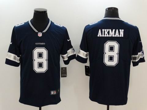 nike nfl cowboys #8 Aikman rush II blue jersey
