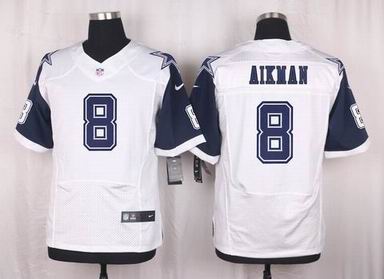 nike nfl cowboys #8 Troy Aikman thanksgiving white elite jersey