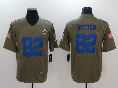 nike nfl cowboys #82 WITTEN Olive Salute To Service Limited Jersey