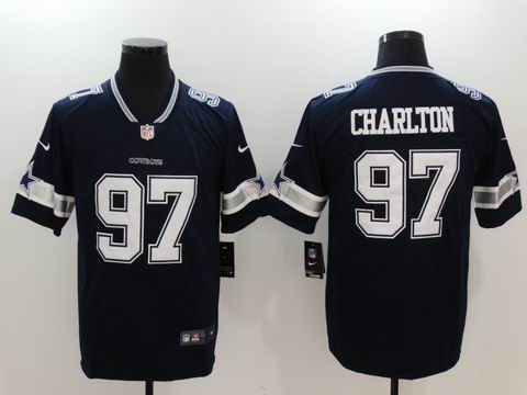 nike nfl cowboys #97 CHARLTON rush II blue jersey