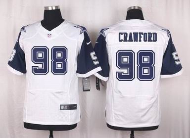 nike nfl cowboys #98 Tyrone Crawford thanksgiving white elite jersey